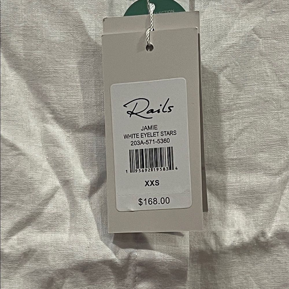 NWT- Rails White Collared Shirt and cut out stars - Picture 8 of 15